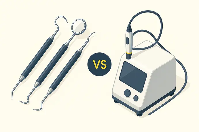 השוואה בין טיפול מסורתי לטיפול בלייזר