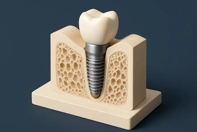 מבנה שתל דנטלי וחלקיו השונים