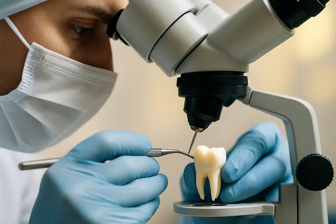 מומחה לטיפול שורש במהלך טיפול מתקדם