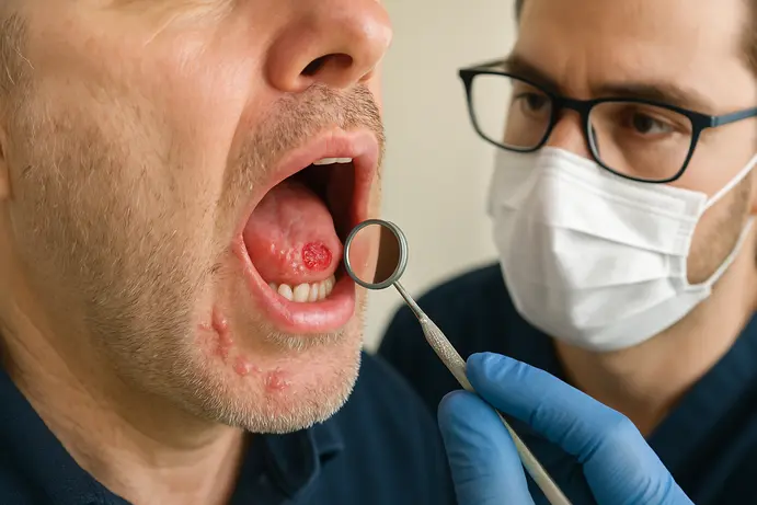 אבחון נגעים בחלל הפה