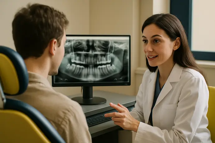התייעצות עם מומחה לרפואת הפה במרפאה