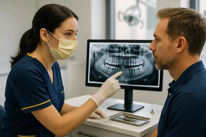 מומחה לרפואת הפה בבדיקה קלינית