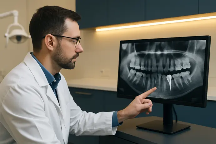 בדיקת מומחה אנדודונטי במרפאה
