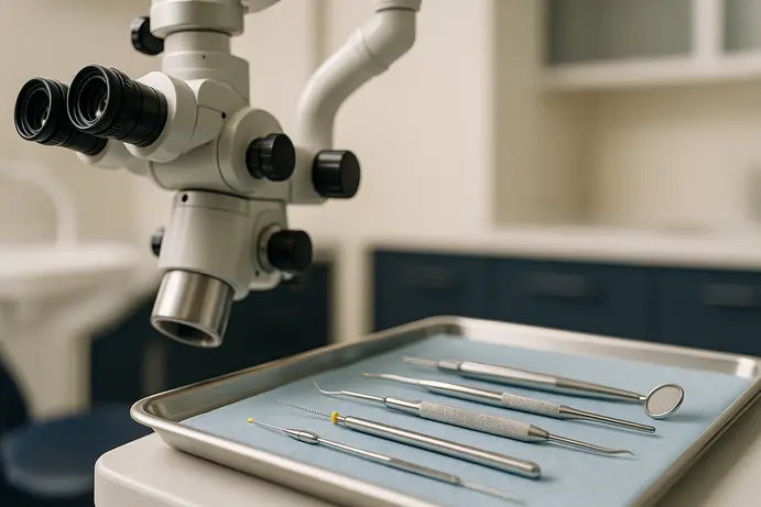 ציוד מתקדם במרפאת מומחה לטיפולי שורש