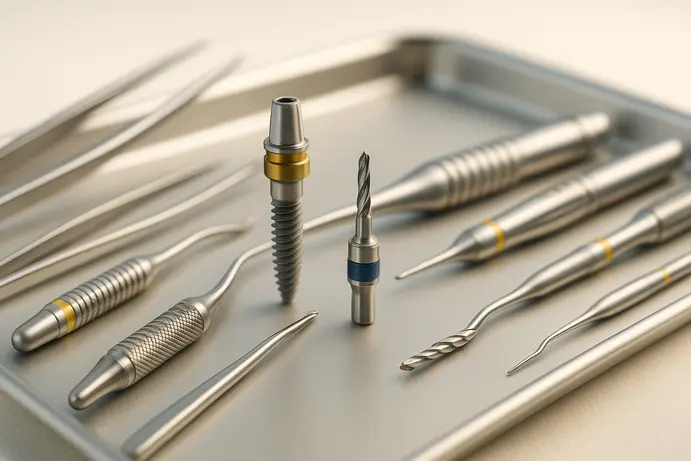 כלי ניתוח להשתלת שיניים