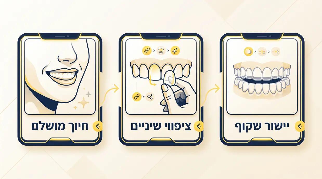 השוואה בין טיפולים אסתטיים – יישור שקוף, ציפויי שיניים וחיוך מושלם