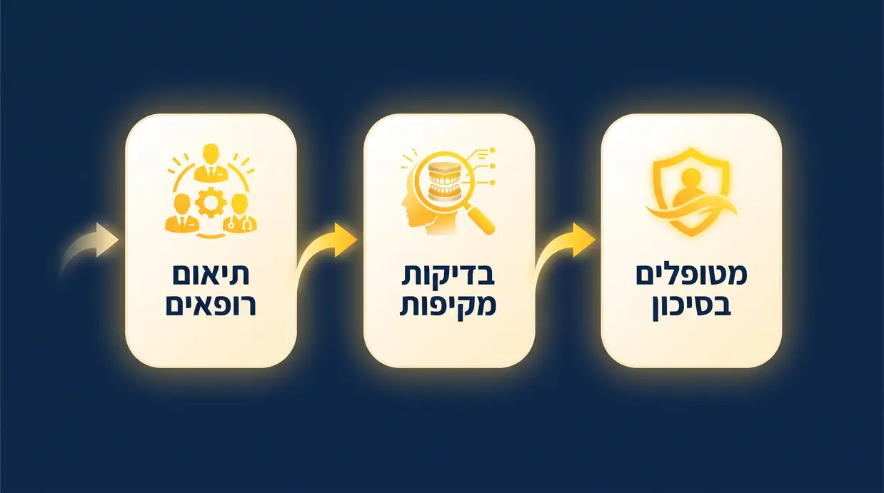 איור אינפוגרפי בעברית על טיפול במטופלים מורכבים
